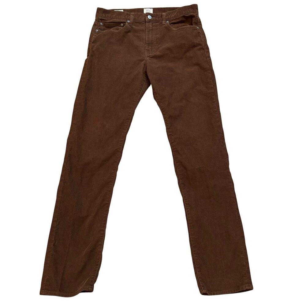 J. Crew 770 Straight Fit Dark Khaki Corduroy 5-Pocket Pant 32x34 Cotton Stretch*